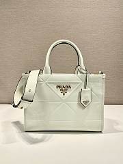 Prada Symbole Bag With Topstitching White Size 30 x 23 x 9 cm - 1