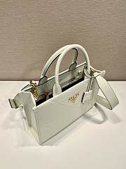 Prada Symbole Bag With Topstitching White Size 30 x 23 x 9 cm - 5