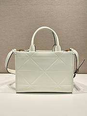 Prada Symbole Bag With Topstitching White Size 30 x 23 x 9 cm - 3