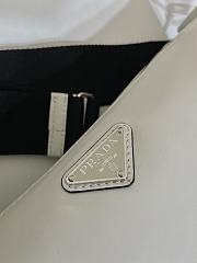 Prada Men Triangle Leather Bag White Size 22 x 11 x 30 cm - 6