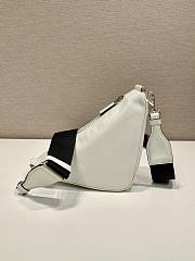 Prada Men Triangle Leather Bag White Size 22 x 11 x 30 cm - 5