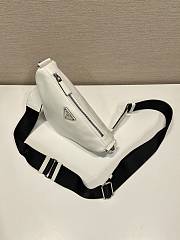 Prada Men Triangle Leather Bag White Size 22 x 11 x 30 cm - 2