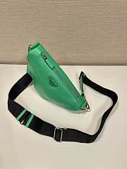 Prada Men Triangle Leather Bag Green Size 22 x 11 x 30 cm - 6