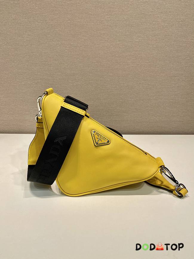 Prada Men Triangle Leather Bag Yellow Size 22 x 11 x 30 cm - 1