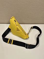 Prada Men Triangle Leather Bag Yellow Size 22 x 11 x 30 cm - 5