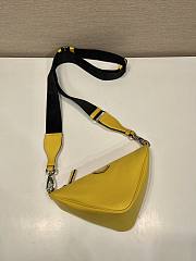 Prada Men Triangle Leather Bag Yellow Size 22 x 11 x 30 cm - 4