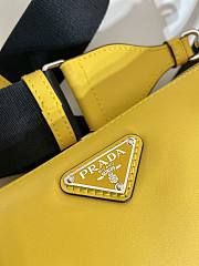 Prada Men Triangle Leather Bag Yellow Size 22 x 11 x 30 cm - 3