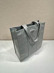 Prada Medium Antiqued Nappa Leather Tote Bag Grey Size 36 x 39 x 13 cm - 6