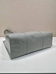 Prada Medium Antiqued Nappa Leather Tote Bag Grey Size 36 x 39 x 13 cm - 3