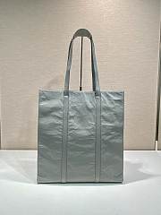 Prada Medium Antiqued Nappa Leather Tote Bag Grey Size 36 x 39 x 13 cm - 2