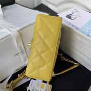 Chanel Small Grained Calfskin Vanity Case Yellow Size 17.5 x 14.5 x 7.5 cm - 5