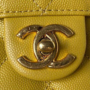 Chanel Small Grained Calfskin Vanity Case Yellow Size 17.5 x 14.5 x 7.5 cm - 2