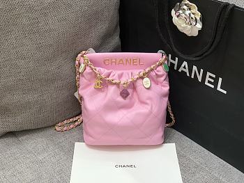Chanel Mini Bucket Bag Pink Size 17 x 16 x 7 cm