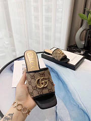 Gucci GG Matelassé Canvas Slide Sandals - 3