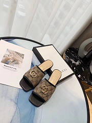 Gucci GG Matelassé Canvas Slide Sandals - 5