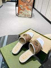 Gucci GG Matelassé Canvas Slide Sandals 01 - 2