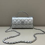 Chanel Kelly Silver Handle Bag Size 19 x 10 x 4.5 cm - 1