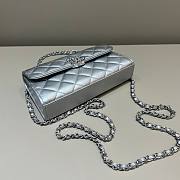 Chanel Kelly Silver Handle Bag Size 19 x 10 x 4.5 cm - 6