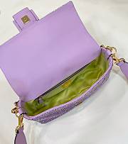 Fendi Baguette Purple Bag Size 27 cm - 4