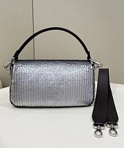 Fendi Baguette Sequin Silver Bag Size 27 cm - 5