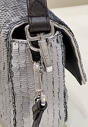 Fendi Baguette Sequin Silver Bag Size 27 cm - 4