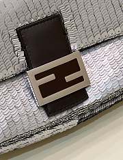 Fendi Baguette Sequin Silver Bag Size 27 cm - 3