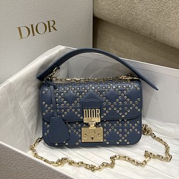 Dior Small Addict Handbag Blue Size 21 x 3 x 13 cm