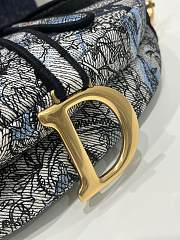 Dior Saddle Bag Denim Multicolor Dior Jardin Magique Embroidery Size 25.5 x 6 x 20 cm - 4