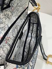 Dior Saddle Bag Denim Multicolor Dior Jardin Magique Embroidery Size 25.5 x 6 x 20 cm - 3