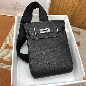 Hermes Hac a Dos PM Backpack Black Size 28 cm