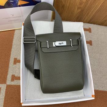 Hermes Hac a Dos PM Backpack Dark Green Size 28 cm