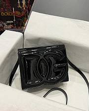 Dolce & Gabbana Patent Leather Crossbody Bag Black Size 16 x 20 x 5.5 cm - 1