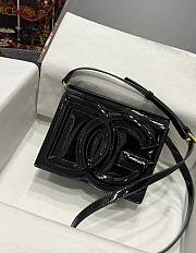 Dolce & Gabbana Patent Leather Crossbody Bag Black Size 16 x 20 x 5.5 cm - 3