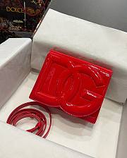 Dolce & Gabbana Patent Leather Crossbody Bag Red Size 16 x 20 x 5.5 cm - 6