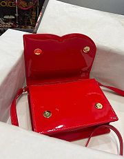 Dolce & Gabbana Patent Leather Crossbody Bag Red Size 16 x 20 x 5.5 cm - 2