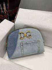 Dolce & Gabbana Denim Cosmetics Case In Blue Size 25 x 18 x 6 cm - 1