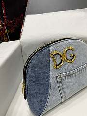 Dolce & Gabbana Denim Cosmetics Case In Blue Size 25 x 18 x 6 cm - 2