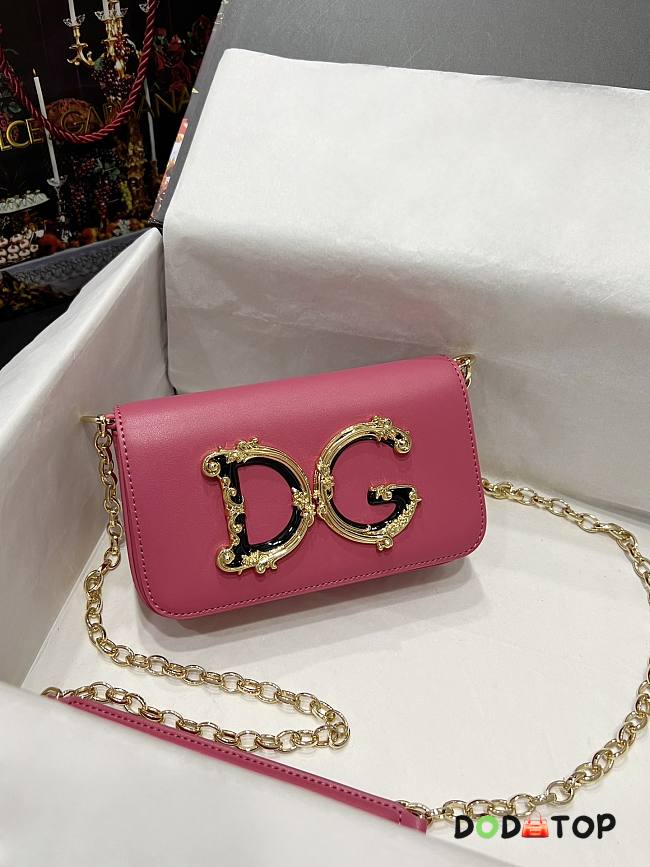 D&G Girls Shoulder Bag In Pink Size 19 x 11 x 4 cm - 1