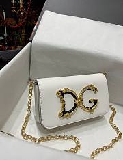 D&G Girls Shoulder Bag In White Size 19 x 11 x 4 cm - 1