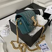 Chanel Vintage Baguette Bag Green Size 10 x 17.2 x 3.3 cm - 6