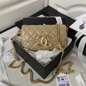 Chanel Vintage Baguette Bag Beige Size 10 x 17.2 x 3.3 cm