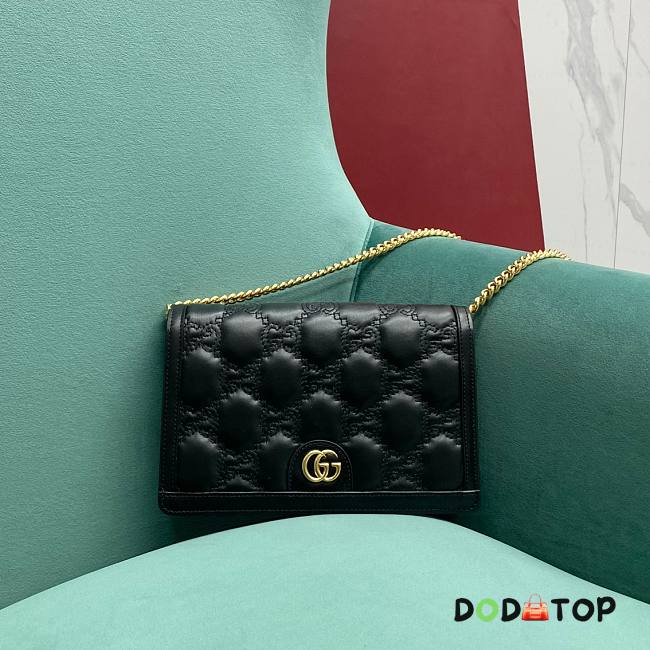 Gucci GG Matelassé Chain Bag Black Size 20 x 12.5 x 4 cm - 1