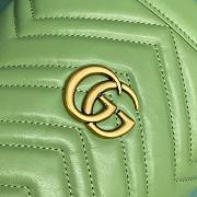 Gucci GG Marmont Mini Bucket Bag Green Size 19 x 17 x 10.5 cm - 5