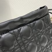 Dior Mini Lady Milly Bag Black Cannage Lambskin Size 19 x 5 x 13 cm - 2