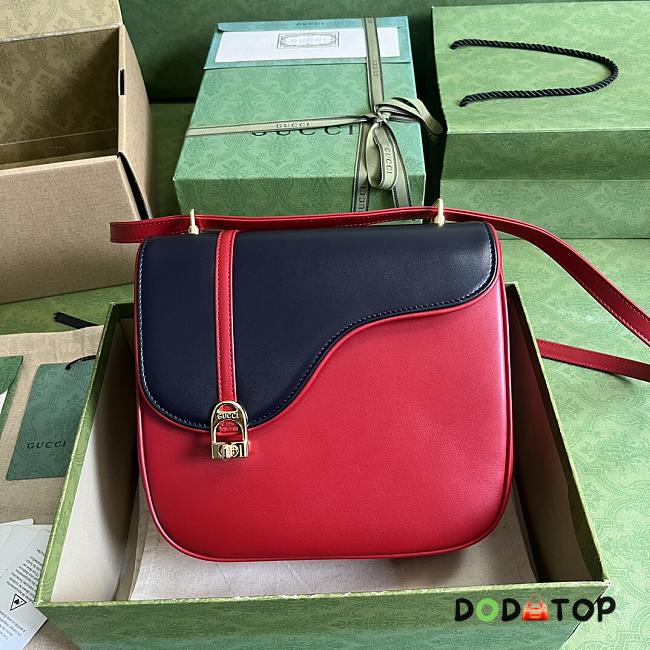 Gucci Equestrian Inspired Shoulder Bag Red Size 21 x 20 x 7 cm - 1