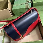 Gucci Equestrian Inspired Shoulder Bag Red Size 21 x 20 x 7 cm - 3