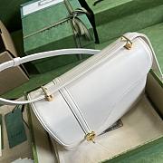 Gucci Equestrian Inspired Shoulder Bag White Size 21 x 20 x 7 cm - 6