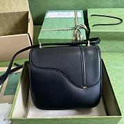 Gucci Equestrian Inspired Shoulder Bag Black Size 21 x 20 x 7 cm - 3