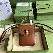 Gucci Bamboo Mini Handbag In Brown Size 14 x 16 x 4 cm - 1