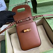 Gucci Bamboo Mini Handbag In Brown Size 14 x 16 x 4 cm - 3